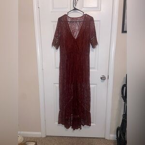Shyanne Lace Overlay Maxi Dress- L